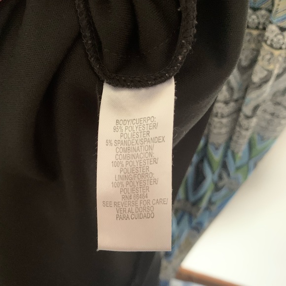 Sandra Darren blue & green dress women’s size 10 - Picture 9 of 10